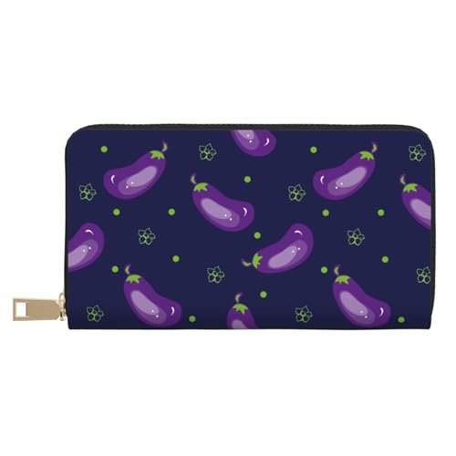 VOSERY Geldbörse Damen Leder Bifold Multi Card Wallet Eggplant Damen Lange Geldbörse Geldbörsen VOSERY Geldbörse Damen Leder Bifold Multi Card Wallet Eggplant Damen Lange Geldbörse Geldbörsen von VOSERY