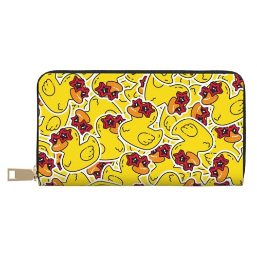VOSERY Geldbörse Damen Leder Bifold Multi Card Wallet Ente mit Stern Sonnenbrille Damen Geldbörsen Lange Geldbörse VOSERY Geldbörse Damen Leder Bifold Multi Card Wallet Ente mit Stern Sonnenbrille Damen Geldbörsen Lange Geldbörse von VOSERY