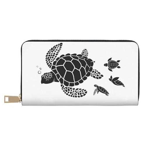 VOSERY Geldbörse Damen Leder Bifold Multi Card Wallet Family Of Sea Turtles Damen Lange Geldbörse Geldbörsen VOSERY Geldbörse Damen Leder Bifold Multi Card Wallet Family Of Sea Turtles Damen Lange Geldbörse Geldbörsen von VOSERY