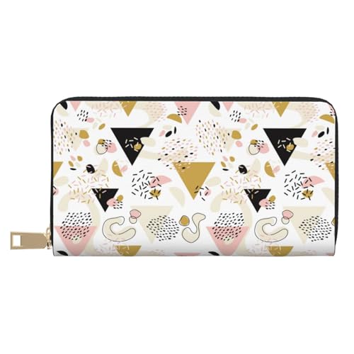 VOSERY Geldbörse Damen Leder Bifold Multi Card Wallet Geometrische Dreieck Damen Geldbörsen Lange Geldbörse VOSERY Geldbörse Damen Leder Bifold Multi Card Wallet Geometrische Dreieck Damen Geldbörsen Lange Geldbörse von VOSERY