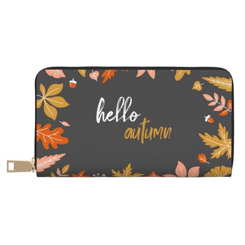 VOSERY Geldbörse Damen Leder Bifold Multi Card Wallet Herbst und Herbst Blätter Damen Lange Geldbörse Geldbörsen VOSERY Geldbörse Damen Leder Bifold Multi Card Wallet Herbst und Herbst Blätter Damen Lange Geldbörse Geldbörsen von VOSERY