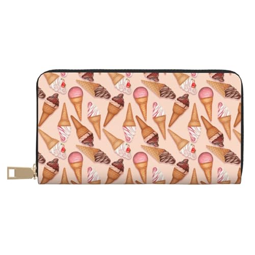 VOSERY Geldbörse Damen Leder Bifold Multi Card Wallet Ice Cream No.J9012 Damen Lange Geldbörse Geldbörsen VOSERY Geldbörse Damen Leder Bifold Multi Card Wallet Ice Cream No.J9012 Damen Lange Geldbörse Geldbörsen von VOSERY