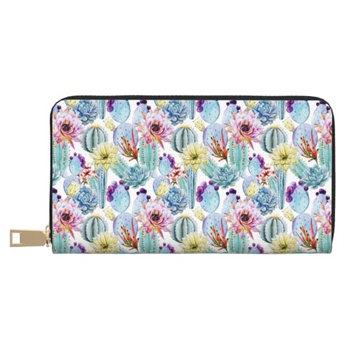 VOSERY Geldbörse Damen Leder Bifold Multi Card Wallet Kaktus Damen Lange Geldbörse Geldbörsen VOSERY Geldbörse Damen Leder Bifold Multi Card Wallet Kaktus Damen Lange Geldbörse Geldbörsen von VOSERY