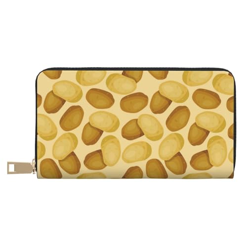 VOSERY Geldbörse Damen Leder Bifold Multi Card Wallet Kartoffeldruck Damen Geldbörsen Lange Geldbörse VOSERY Geldbörse Damen Leder Bifold Multi Card Wallet Kartoffeldruck Damen Geldbörsen Lange Geldbörse von VOSERY