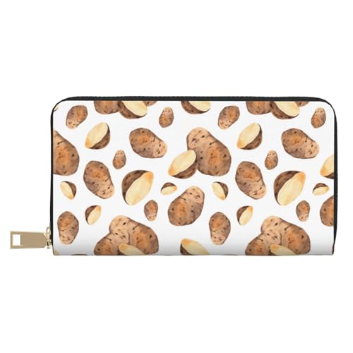 VOSERY Geldbörse Damen Leder Bifold Multi Card Wallet Kartoffelmuster Damen Geldbörsen Lange Geldbörse VOSERY Geldbörse Damen Leder Bifold Multi Card Wallet Kartoffelmuster Damen Geldbörsen Lange Geldbörse von VOSERY