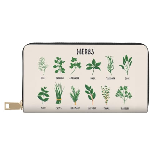 VOSERY Geldbörse Damen Leder Bifold Multi Card Wallet Kräuter Damen Geldbörsen Lange Geldbörse VOSERY Geldbörse Damen Leder Bifold Multi Card Wallet Kräuter Damen Geldbörsen Lange Geldbörse von VOSERY