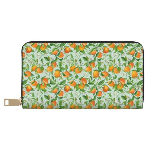 VOSERY Geldbörse Damen Leder Bifold Multi Card Wallet Mandarine Damen Lange Geldbörse Geldbörsen VOSERY Geldbörse Damen Leder Bifold Multi Card Wallet Mandarine Damen Lange Geldbörse Geldbörsen von VOSERY
