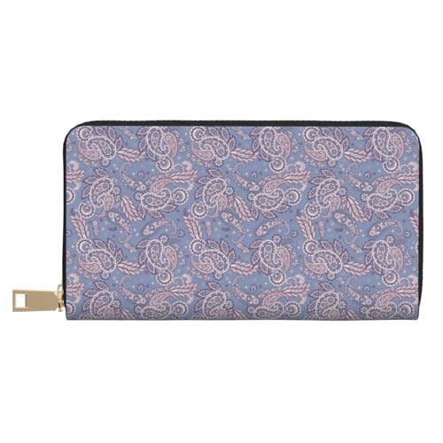 VOSERY Geldbörse Damen Leder Bifold Multi Card Wallet Paisley Muster No.9087 Damen Lange Geldbörse Geldbörsen VOSERY Geldbörse Damen Leder Bifold Multi Card Wallet Paisley Muster No.9087 Damen Lange Geldbörse Geldbörsen von VOSERY
