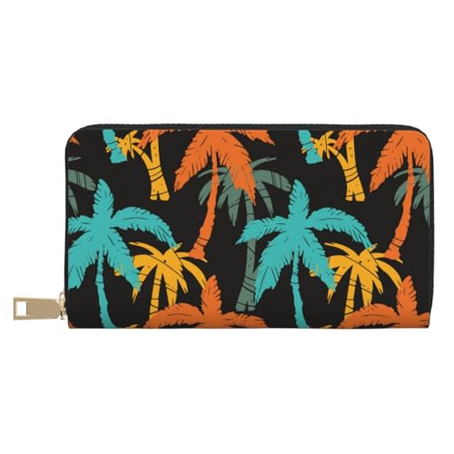 VOSERY Geldbörse Damen Leder Bifold Multi Card Wallet Palmen Damen Geldbörsen Lange Geldbörse VOSERY Geldbörse Damen Leder Bifold Multi Card Wallet Palmen Damen Geldbörsen Lange Geldbörse von VOSERY