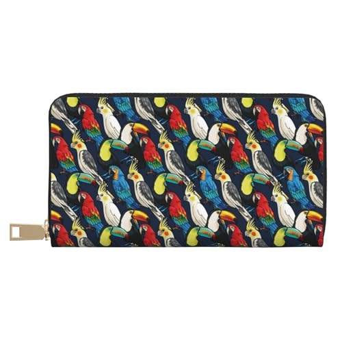 VOSERY Geldbörse Damen Leder Bifold Multi Card Wallet Papagei Damen Lange Geldbörse Geldbörsen VOSERY Geldbörse Damen Leder Bifold Multi Card Wallet Papagei Damen Lange Geldbörse Geldbörsen von VOSERY