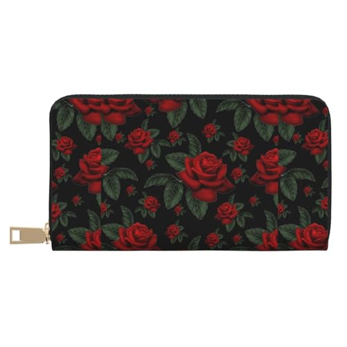 VOSERY Geldbörse Damen Leder Bifold Multi Card Wallet Rosen Damen Lange Geldbörse Geldbörsen VOSERY Geldbörse Damen Leder Bifold Multi Card Wallet Rosen Damen Lange Geldbörse Geldbörsen von VOSERY