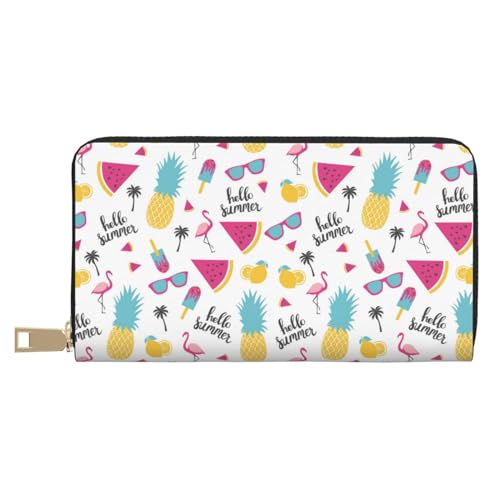 VOSERY Geldbörse Damen Leder Bifold Multi Card Wallet Sommer Vogel Ananas Damen Geldbörsen Lange Geldbörse VOSERY Geldbörse Damen Leder Bifold Multi Card Wallet Sommer Vogel Ananas Damen Geldbörsen Lange Geldbörse von VOSERY