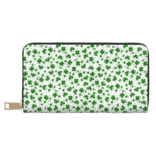 VOSERY Geldbörse Damen Leder Bifold Multi Card Wallet St Patrick's Day4 Damen Geldbörsen Lange Geldbörse von VOSERY