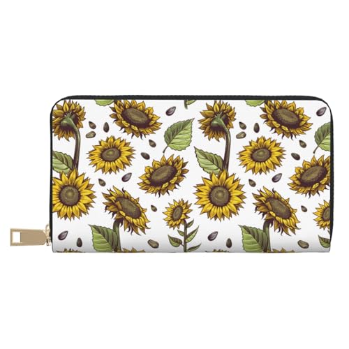 VOSERY Geldbörse Damen Leder Bifold Multi Card Wallet Sunflower_A Damen Geldbörsen Lange Geldbörse VOSERY Geldbörse Damen Leder Bifold Multi Card Wallet Sunflower_A Damen Geldbörsen Lange Geldbörse von VOSERY