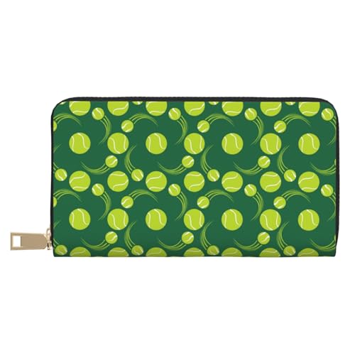 VOSERY Geldbörse Damen Leder Bifold Multi Card Wallet Tennisbälle Damen Geldbörsen Lange Geldbörse VOSERY Geldbörse Damen Leder Bifold Multi Card Wallet Tennisbälle Damen Geldbörsen Lange Geldbörse von VOSERY