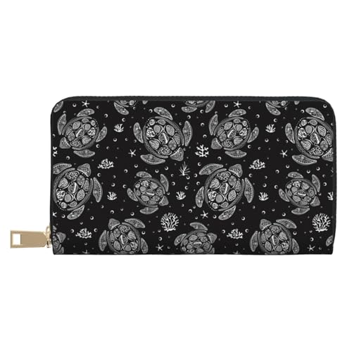 VOSERY Geldbörse Damen Leder Bifold Multi Card Wallet Turtle Print C Damen Geldbörsen Lange Geldbörse VOSERY Geldbörse Damen Leder Bifold Multi Card Wallet Turtle Print C Damen Geldbörsen Lange Geldbörse von VOSERY
