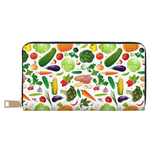 VOSERY Geldbörse Damen Leder Bifold Multi Card Wallet Vegetables2 Damen Geldbörsen Lange Geldbörse VOSERY Geldbörse Damen Leder Bifold Multi Card Wallet Vegetables2 Damen Geldbörsen Lange Geldbörse von VOSERY