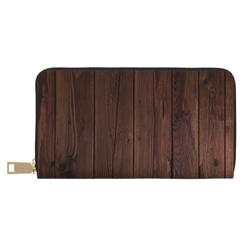 VOSERY Geldbörse Damen Leder Bifold Multi Card Wallet Vintage Holz Damen Geldbörsen Lange Geldbörse VOSERY Geldbörse Damen Leder Bifold Multi Card Wallet Vintage Holz Damen Geldbörsen Lange Geldbörse von VOSERY
