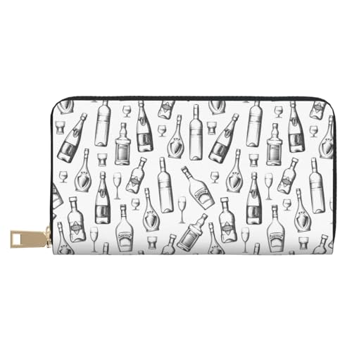 VOSERY Geldbörse Damen Leder Bifold Multi Card Wallet Weinflasche Damen Geldbörsen Lange Geldbörse VOSERY Geldbörse Damen Leder Bifold Multi Card Wallet Weinflasche Damen Geldbörsen Lange Geldbörse von VOSERY