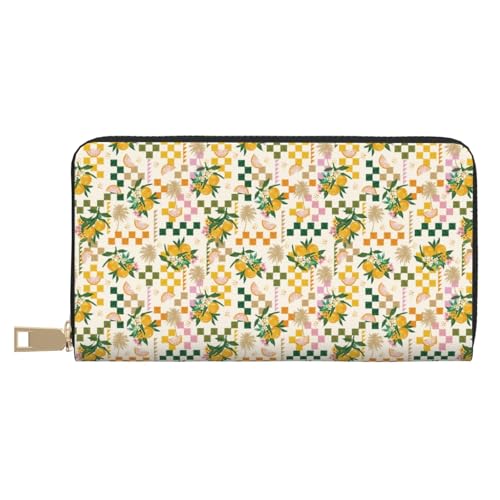 VOSERY Geldbörse Damen Leder Bifold Multi Card Wallet Zitronenmuster Damen Lange Geldbörse Geldbörsen VOSERY Geldbörse Damen Leder Bifold Multi Card Wallet Zitronenmuster Damen Lange Geldbörse Geldbörsen von VOSERY
