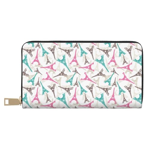 VOSERY Geldbörse für Damen, Leder, Bifold Multi Card, bunt, Eiffelturm, lange Geldbörse für Damen VOSERY Geldbörse für Damen, Leder, Bifold Multi Card, bunt, Eiffelturm, lange Geldbörse für Damen von VOSERY