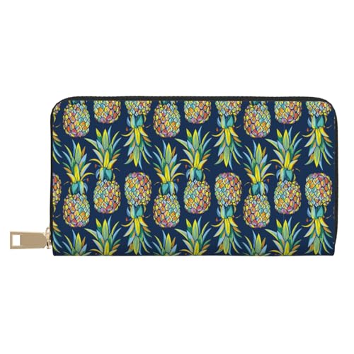 VOSERY Geldbörse für Damen, Leder, Bifold Multi Card, bunte Ananas, lange Geldbörse für Damen VOSERY Geldbörse für Damen, Leder, Bifold Multi Card, bunte Ananas, lange Geldbörse für Damen von VOSERY
