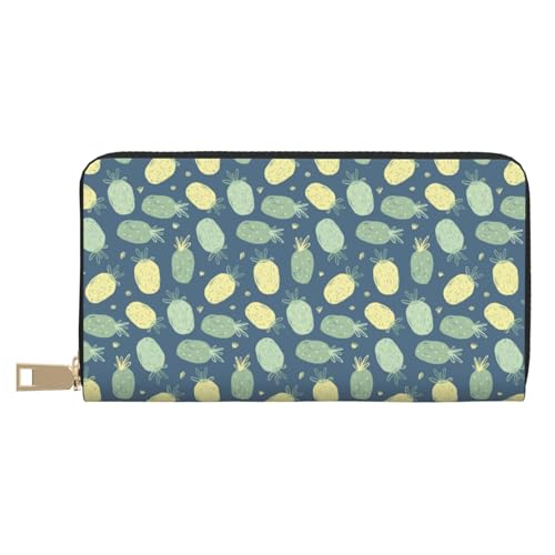 VOSERY Geldbörse für Damen, Leder, Bifold Multi Card, dunkle Ananas-Damengeldbörse, lange Geldbörse VOSERY Geldbörse für Damen, Leder, Bifold Multi Card, dunkle Ananas-Damengeldbörse, lange Geldbörse von VOSERY