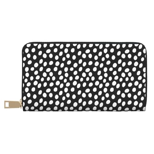 VOSERY Geldbörse für Damen, Leder, Bifold Multi Card Geldbörse, abstraktes Punktemuster, lange Geldbörse für Damen VOSERY Geldbörse für Damen, Leder, Bifold Multi Card Geldbörse, abstraktes Punktemuster, lange Geldbörse für Damen von VOSERY