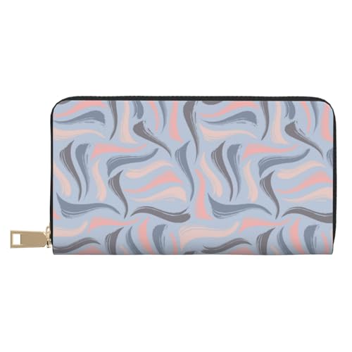 VOSERY Geldbörse für Damen, Leder, Bifold Multi Card Geldbörse, bunt abstrakt gestreift, lange Geldbörse VOSERY Geldbörse für Damen, Leder, Bifold Multi Card Geldbörse, bunt abstrakt gestreift, lange Geldbörse von VOSERY
