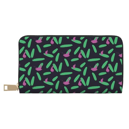 VOSERY Geldbörse für Damen, Leder, Bifold Multi Card Geldbörse, bunte Pinselstriche, Damengeldbörse, lange Geldbörse VOSERY Geldbörse für Damen, Leder, Bifold Multi Card Geldbörse, bunte Pinselstriche, Damengeldbörse, lange Geldbörse von VOSERY