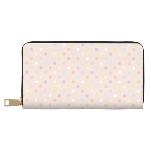 VOSERY Geldbörse für Damen, Leder, Bifold Multi Card Geldbörse, bunte Punkte, Damengeldbörse, lange Geldbörse VOSERY Geldbörse für Damen, Leder, Bifold Multi Card Geldbörse, bunte Punkte, Damengeldbörse, lange Geldbörse von VOSERY