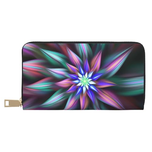 VOSERY Geldbörse für Damen, Leder, Bifold Multi Card Geldbörse, farbige abstrakte Damengeldbörse, lange Geldbörse VOSERY Geldbörse für Damen, Leder, Bifold Multi Card Geldbörse, farbige abstrakte Damengeldbörse, lange Geldbörse von VOSERY