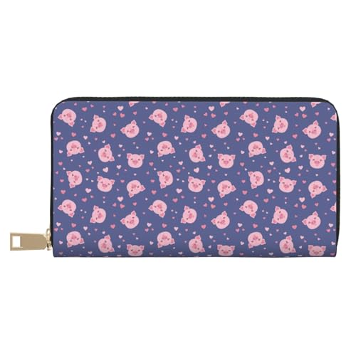 VOSERY Geldbörse für Damen, Leder, Bifold Multi Card Geldbörse, süßes Schwein, lange Geldbörse für Damen VOSERY Geldbörse für Damen, Leder, Bifold Multi Card Geldbörse, süßes Schwein, lange Geldbörse für Damen von VOSERY