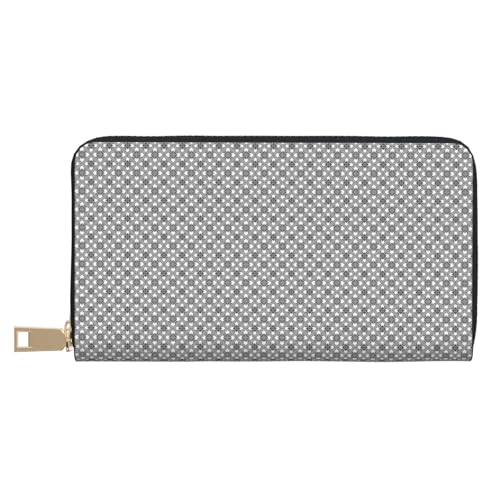 VOSERY Geldbörse für Damen, Leder, Bifold Multi Card Wallet, Grau kariert, lange Geldbörse für Damen VOSERY Geldbörse für Damen, Leder, Bifold Multi Card Wallet, Grau kariert, lange Geldbörse für Damen von VOSERY