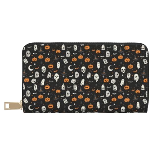 VOSERY Geldbörse für Damen, Leder, Bifold Multi Card Wallet, Halloween-Elemente, lange Geldbörse für Damen VOSERY Geldbörse für Damen, Leder, Bifold Multi Card Wallet, Halloween-Elemente, lange Geldbörse für Damen von VOSERY
