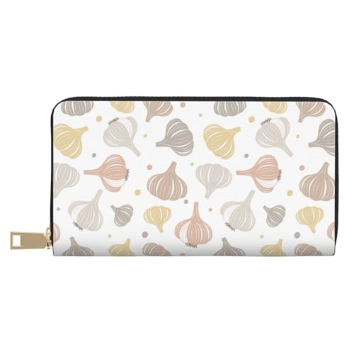 VOSERY Geldbörse für Damen, Leder, Bifold Multi Card Wallet, Knoblauch, bunte Damengeldbörse, lange Geldbörse VOSERY Geldbörse für Damen, Leder, Bifold Multi Card Wallet, Knoblauch, bunte Damengeldbörse, lange Geldbörse von VOSERY