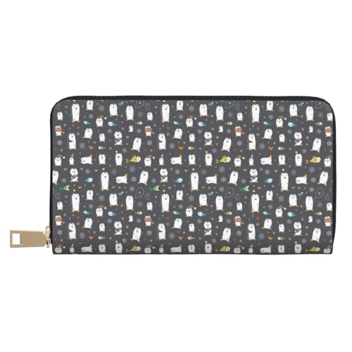 VOSERY Geldbörse für Damen, Leder, Bifold Multi Card Wallet, Lovely Pinguin Damen Lange Geldbörse Geldbörsen VOSERY Geldbörse für Damen, Leder, Bifold Multi Card Wallet, Lovely Pinguin Damen Lange Geldbörse Geldbörsen von VOSERY
