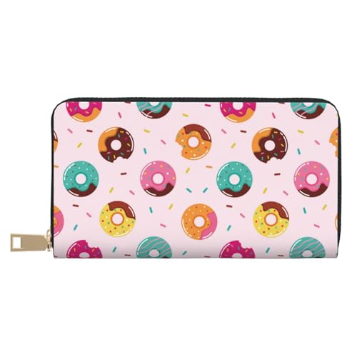 VOSERY Geldbörse für Damen, Leder, Bifold Multi Card Wallet, bunte Donuts, Damengeldbörse, lange Geldbörse VOSERY Geldbörse für Damen, Leder, Bifold Multi Card Wallet, bunte Donuts, Damengeldbörse, lange Geldbörse von VOSERY