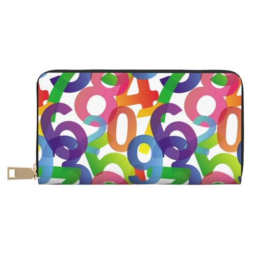 VOSERY Geldbörse für Damen, Leder, Bifold Multi Card Wallet, bunte Mathematiknummern, Damengeldbörse, lange Geldbörse VOSERY Geldbörse für Damen, Leder, Bifold Multi Card Wallet, bunte Mathematiknummern, Damengeldbörse, lange Geldbörse von VOSERY