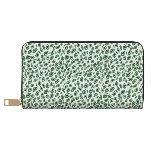 VOSERY Geldbörse für Damen, Leder, Bifold Multi Card Wallet, grünes Leopardenmuster, lange Geldbörse für Damen VOSERY Geldbörse für Damen, Leder, Bifold Multi Card Wallet, grünes Leopardenmuster, lange Geldbörse für Damen von VOSERY