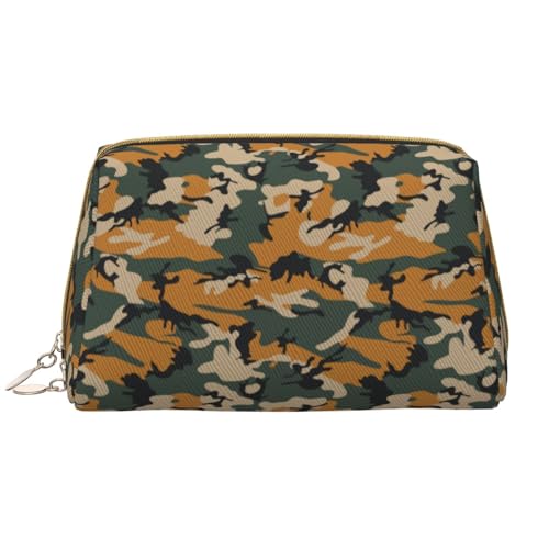 VOSERY Make-up-Tasche, Kosmetiktasche, Reise-Kulturbeutel für Damen, Dinosaurier-Camouflage-Druck, Make-up-Tasche, große Kapazität, Make-up-Tasche, Organizer, niedliche Make-up-Tasche, wasserdichte von VOSERY
