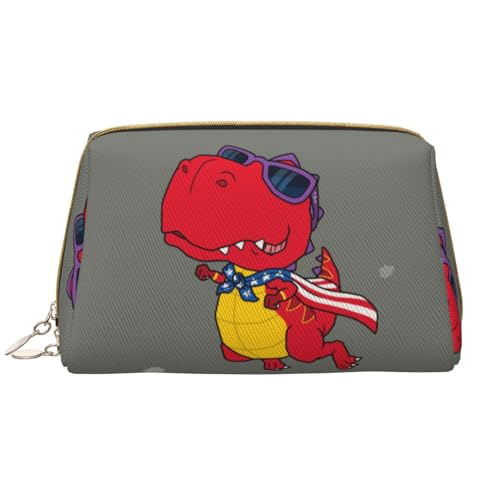 VOSERY Make-up-Tasche, Kosmetiktasche, Reise-Kulturbeutel für Damen, Dinosaurier-Superhelden-Cartoon-Make-up-Tasche, große Kapazität, Make-up-Tasche, Organizer, niedliche Make-up-Tasche, wasserdichte von VOSERY