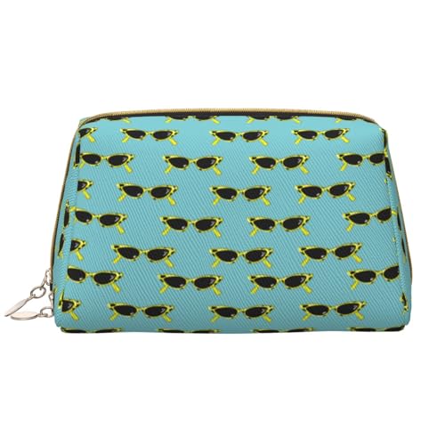 VOSERY Make-up-Tasche, Kosmetiktasche, Reise-Kulturbeutel für Damen, Retro-Sommer-Sonnenbrille, Make-up-Tasche, große Kapazität, Make-up-Tasche, Organizer, niedliche Make-up-Tasche, wasserdichte VOSERY Make-up-Tasche, Kosmetiktasche, Reise-Kulturbeutel für Damen, Retro-Sommer-Sonnenbrille, Make-up-Tasche, große Kapazität, Make-up-Tasche, Organizer, niedliche Make-up-Tasche, wasserdichte von VOSERY