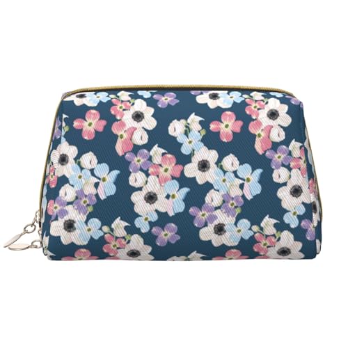 VOSERY Make-up-Tasche, Kosmetiktasche, Reise-Kulturbeutel für Damen, große Kapazität, Make-up-Tasche, Organizer, Blumen-Make-up-Tasche, niedliche Make-up-Tasche, wasserdichte Leder-Make-up-Tasche von VOSERY