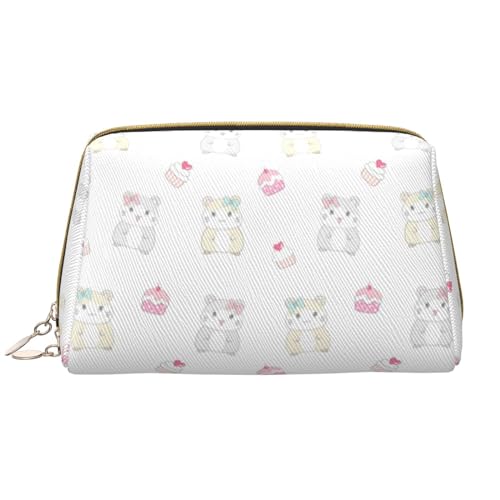 VOSERY Make-up-Tasche, Kosmetiktasche, Reise-Kulturbeutel für Damen, große Kapazität, Make-up-Tasche, Organizer, Cartoon, niedlicher Hamster-Kuchen-Make-up-Tasche, niedliche Make-up-Tasche VOSERY Make-up-Tasche, Kosmetiktasche, Reise-Kulturbeutel für Damen, große Kapazität, Make-up-Tasche, Organizer, Cartoon, niedlicher Hamster-Kuchen-Make-up-Tasche, niedliche Make-up-Tasche von VOSERY