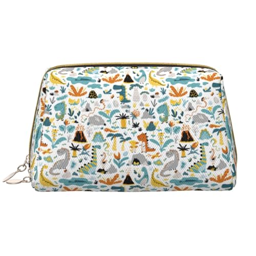 VOSERY Make-up-Tasche, Kosmetiktasche, Reise-Kulturbeutel für Damen, große Kapazität, Make-up-Tasche, Organizer, Cartoon-Dinosaurier, eine Make-up-Tasche, niedliche Make-up-Tasche, wasserdichte von VOSERY