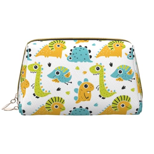 VOSERY Make-up-Tasche, Kosmetiktasche, Reise-Kulturbeutel für Damen, große Kapazität, Make-up-Tasche, Organizer, Cartoon-Dinosaurier, niedlicher Aufdruck, niedliche Make-up-Tasche, wasserdichte von VOSERY