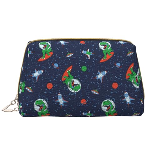 VOSERY Make-up-Tasche, Kosmetiktasche, Reise-Kulturbeutel für Damen, große Kapazität, Make-up-Tasche, Organizer, Dinosaurier-Astronauten-Weltraum – E Make-up-Tasche, niedliche Make-up-Tasche von VOSERY