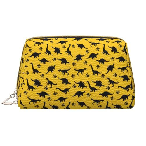 VOSERY Make-up-Tasche, Kosmetiktasche, Reise-Kulturbeutel für Damen, große Kapazität, Make-up-Tasche, Organizer, Dinosaurier-Druck, niedliche Make-up-Tasche, wasserdichte Leder-Make-up-Tasche von VOSERY