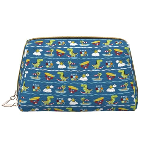 VOSERY Make-up-Tasche, Kosmetiktasche, Reise-Kulturbeutel für Damen, große Kapazität, Make-up-Tasche, Organizer, Dinosaurier-Kokosnusskrabbe, Make-up-Tasche, niedliche Make-up-Tasche, wasserdichte von VOSERY